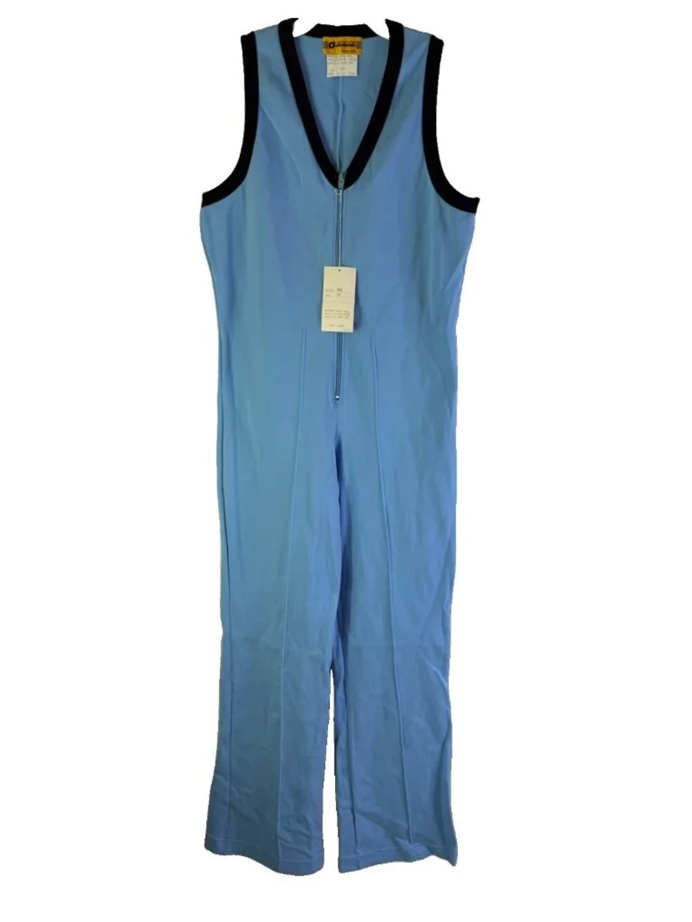 Deadstock Vintage 70s O Jelenk Asics Jumpsuit Womens 10 Flight Suit Blue